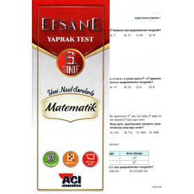 Açı Yayınları 6.Sınıf Matematik Efsane Çek Kopart Yaprak Test