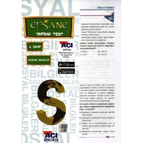 Açı Yayınları 6.Sınıf Sosyal Bilgiler Efsane Çek Kopart Yaprak Test