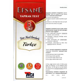 Açı Yayınları 6. Sınıf Türkçe Efsane Yaprak Test