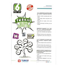 Açı Yayınları 6. Sınıf Türkçe Efsane Yaprak Test