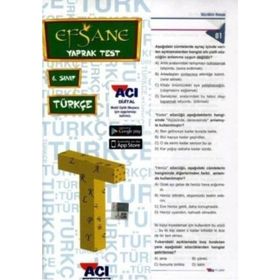 Açı Yayınları 6. Sınıf Türkçe Efsane Yaprak Test