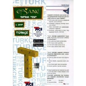 Açı Yayınları 6.Sınıf Türkçe Yaprak Test
