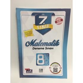 Açı Yayınları 7. Sınıf Matematik 8 Adet Deneme Sınavı