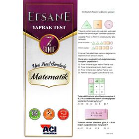Açı Yayınları 7.Sınıf Matematik Çek-Kopar Yaprak Test