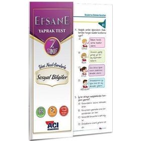 Açı Yayınları 7.Sınıf Sosyal Bilgiler Çek Kopart Yaprak Test