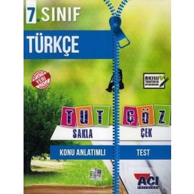 Açı Yayınları 7. Sınıf Türkçe Tut Sakla Çek Çöz