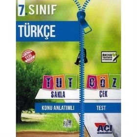 Açı Yayınları 7. Sınıf Türkçe Tut Sakla Çek Çöz