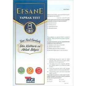 Açı Yayınları 8.Sınıf Din Kültürü ve Ahlak Bilgisi Efsane Çek Kopar Yaprak Test