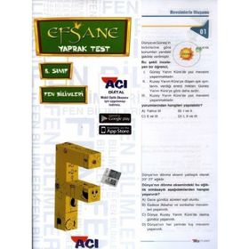 Açı Yayınları 8.Sınıf Fen Bilimleri Efsane Çek Kopart Yaprak Test