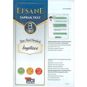 Açı Yayınları 8.Sınıf İngilizce Efsane Çek Kopart Yaprak Test