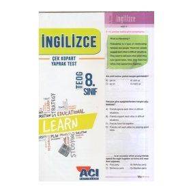 Açı Yayınları 8.sınıf İngilizce Yaprak Test