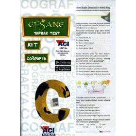 Açı Yayınları AYT Coğrafya Efsane Çek Kopart Yaprak Test