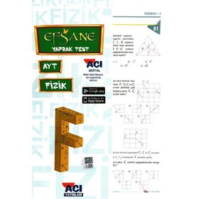 Açı Yayınları AYT Fizik Efsane Çek Kopart Yaprak Test