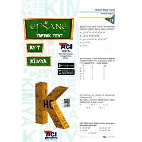 Açı Yayınları AYT Kimya Efsane Çek Kopart Yaprak Test
