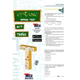 Açı Yayınları AYT Tarih Efsane Çek Kopart Yaprak Test