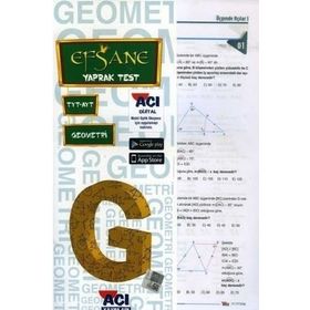 Açı Yayınları TYT AYT Geometri Efsane Çek Kopart Yaprak Test