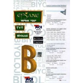 Açı Yayınları TYT Biyoloji Efsane Yaprak Test