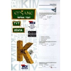 Açı Yayınları TYT Kimya Efsane Yaprak Test