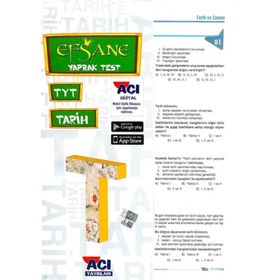Açı Yayınları TYT Tarih Efsane Yaprak Test