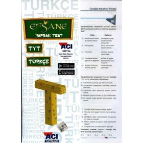 Açı Yayınları TYT Türkçe Efsane Yaprak Test