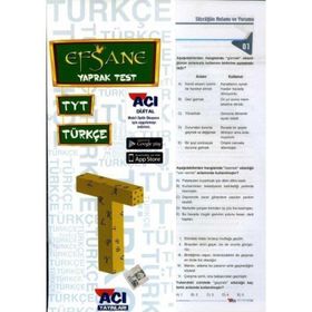 Açı Yayınları TYT Türkçe Efsane Yaprak Test