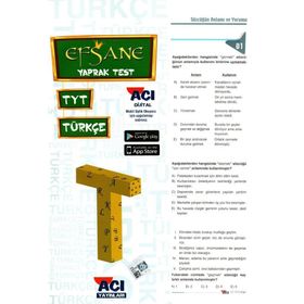 Açı Yayınları TYT Türkçe Efsane Yaprak Test