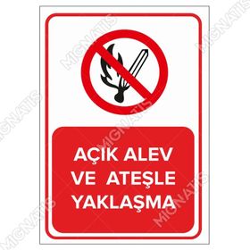 Açık Alev ve Ateşle Yaklaşma Levhası