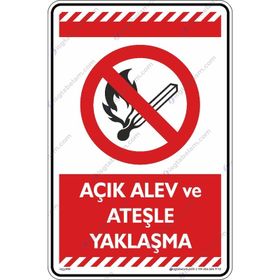 Açık Alev ve Ateşle Yaklaşma Levhası