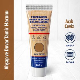 Açık Ceviz Mobilya Dolgu Çatlak Giderici 200 gr Ahşap Parke Duvar Tamir Macunu