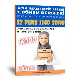 Açık İmam Hatip Lisesi 1. Dönem Tüm Dersler Çıkmış Sorular 1140 Soru