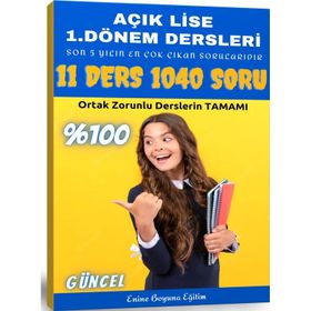 Açık Lise 1. Dönem Tüm Dersler Çıkmış Sorular 1040 Soru