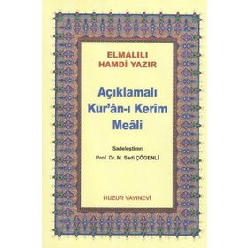 AÇIKLAMALI KUR'AN-I KERIM MEALI (ÇANTA BOY) METINSIZ (044) - ELMALILI MUHAMMED HAMDI YAZIR