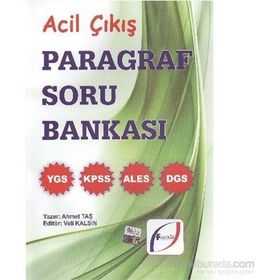 Acil Çıkış Paragraf Soru Bankası - Ahmet Taş
