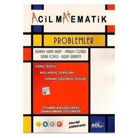 Acil Yayınları Problemler Konu Anlatımlı Soru Fasikülü