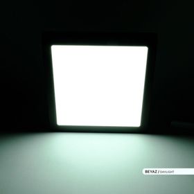 Ack 12 W Siyah Gövde 6500k Beyaz Işık Sıva Üstü Kare Led Panel Armatür