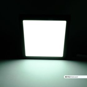 Ack 12 W Siyah Gövde 6500k Beyaz Işık Sıva Üstü Kare Led Panel Armatür