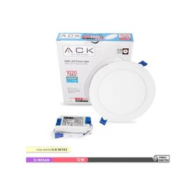 ACK 12W 4000K Beyaz Sıva Altı Yuvarlak Led Panel Armatür
