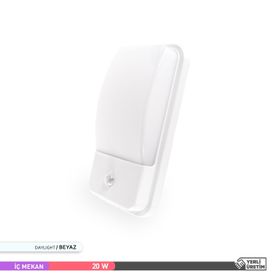 Ack 20 W 6500k Beyaz Sensörlü İç ve Dış Mekan Led Duvar Apliği