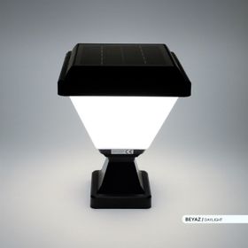 ACK 6500k Solar Beyaz Işık Set Üstü Kazıklı Şeffaf Güneş Enerjili Led Bahçe Armatürü