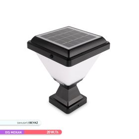 ACK 6500k Solar Beyaz Işık Set Üstü Kazıklı Şeffaf Güneş Enerjili Led Bahçe Armatürü
