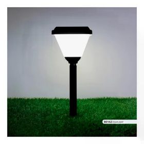 ACK 6500k Solar Beyaz Işık Set Üstü Kazıklı Şeffaf Güneş Enerjili Led Bahçe Armatürü