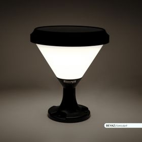 ACK 6500k Solar Opak Cam Beyaz Işık Set Üstü Kazıklı Güneş Enerjili Led Bahçe Armatürü