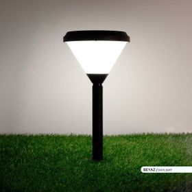 ACK 6500k Solar Opak Cam Beyaz Işık Set Üstü Kazıklı Güneş Enerjili Led Bahçe Armatürü