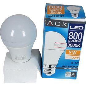 ACK AA13-00920 9 W 3.000 K Gün Işığı 220 VAC 675 Lümen Led Ampul