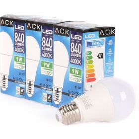 ACK AA13-00921 9W 100'lü E27 4000K Ilık Beyaz Led A60 Ampul