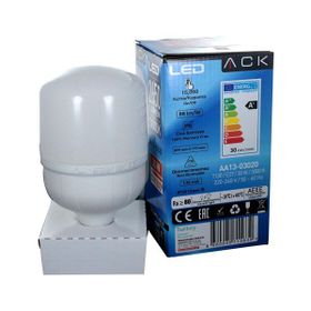 ACK AA13-03020 220VAC 30W Beyaz Cam 3.000K Gün Işığı Jumbo Led Ampul
