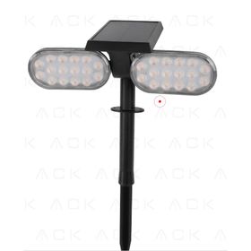 ACK AG60-02801 8W/H 3000K Günışığı Solar Led Kazıklı İkili Çim Armatürü