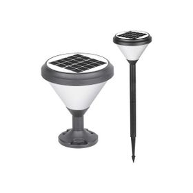 ACK AG60-07801 8W/H 3000K Günışığı Yuvarlak Solar Led Bahçe Armatürü