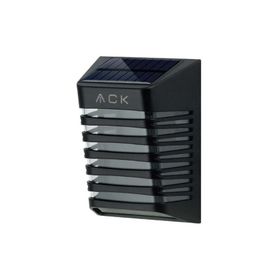 ACK AG60-09851 90x120x53 mm IP54 3000K Siyah Solar Led Aplik