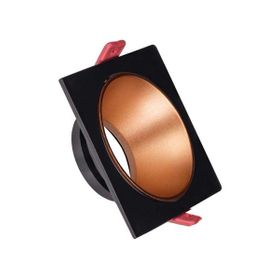 ACK AH03-07021 Rose Gold Reflektörlü Siyah Kare Spot Kasası